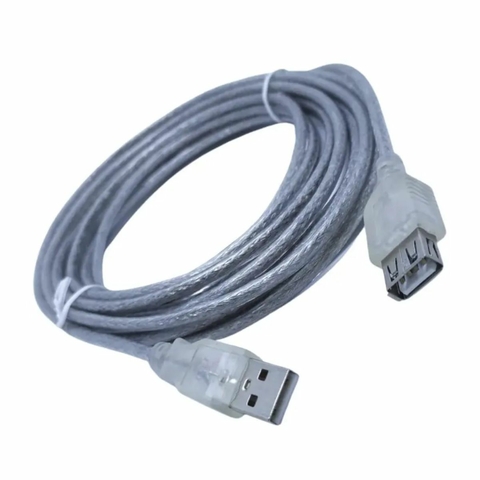 Cabo Usb 2.0 Macho X Fêmea 2m Cristal - TEBERA