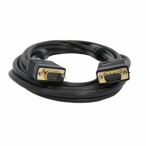 Cabo Vga Macho + Vga Macho 10m Preto 30awg - TEBERA