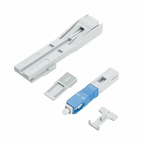 Conector Óptico Rápido Sc/upc C/guia (azul) - 10 Pçs