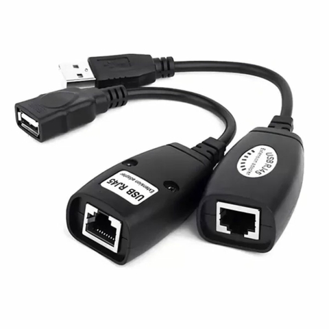 Extensão Usb Via Cabo De Rede Lan 2.0 - TEBERA