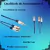 Cabo P2 Stereo + 2rca Metal Prof - Cabo Azul - 3m TEBERA