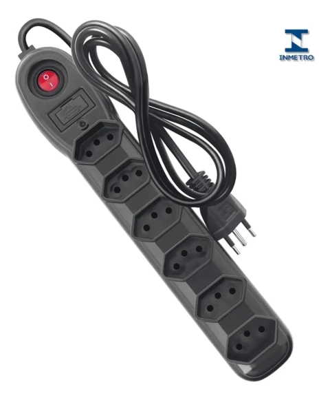 FILTRO DE LINHA 6 TOMADAS -PP 3X075X1,00M - PR