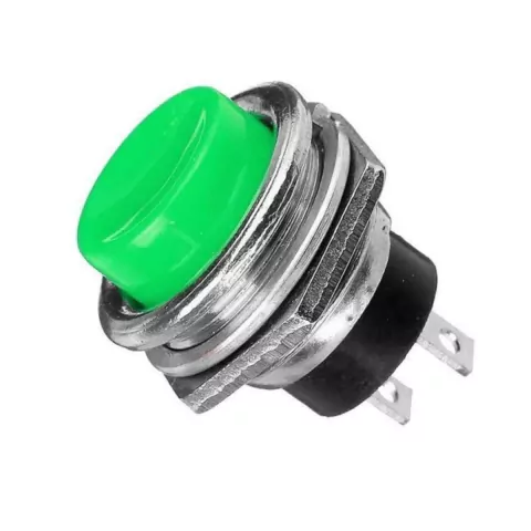 CHAVE PUSH BUTTON DS212 2 TERMINAIS VERDE EMB 20PÇ