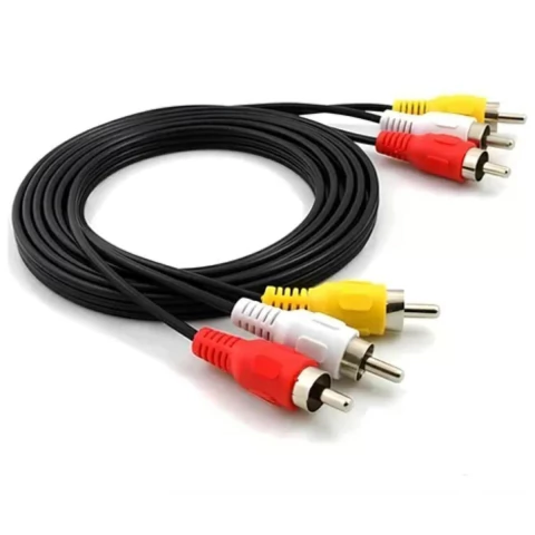 CABO 3 RCA + 3 RCA GOLD C/ COAXIAL 10M