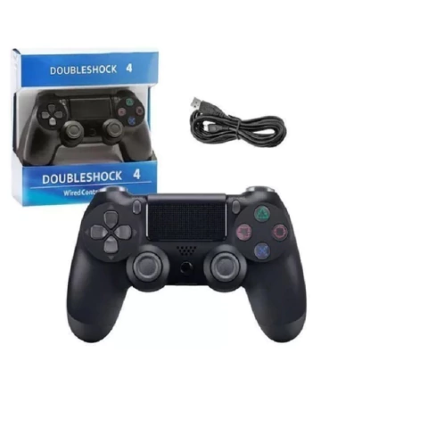 CONTROLE COMPATIVEL PS4 DOUBLE MOTOR VIBTRATION 4 COM FIO