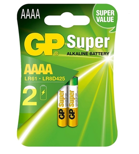PILHA ALCALINA GP MINI AAAA 1,5V - BLISTER C/ 2