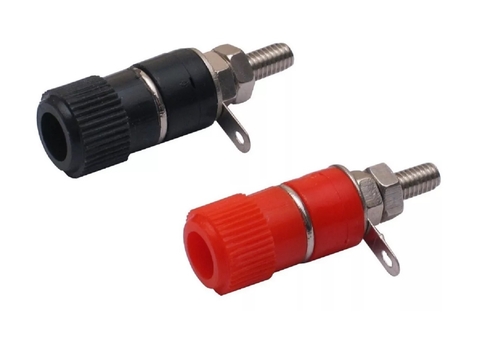 Borne Fêmea P/ Pino Banana 4mm Caixa Acústica Pr/vm 05 Pares