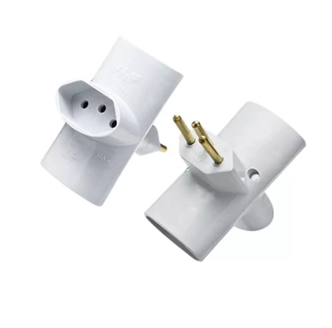 2 PÇS Multiplicador de Tomadas 2P+T 10A BR Organize Cabos
