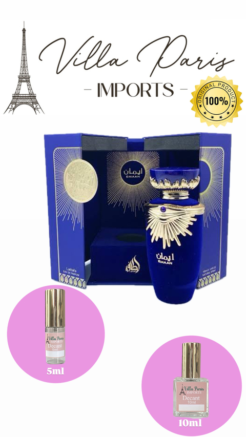 Fracionado Emaan Lattafa Eau de Parfum - Perfume Árabe Feminino 5ml/10ml