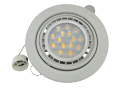 Embutido Dimer AR111 Led Metálico Blanco con Zócalo