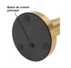 Velador Lámpara de Mesa Táctil 3 Tonos Dimerizable Recargable USB Bajo Negro - tienda online