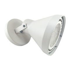 Spot Cabezal Cónico AR111 Blanco 15W Led Completo + Florón Metálico