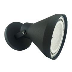 Spot Cabezal Cónico AR111 Negro 15W Led Completo + Florón Metálico