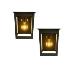 PACK x2 Farolas para Pared 3 Caras Exterior Apto Led