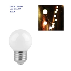 Lámpara Foco Gota Led 2w Luz Blanca Cálida o Fría E27 - comprar online