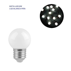 Guirnalda de Luces Para Exterior Gota Led 2w Fría - tienda online