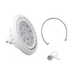 Spot Cabezal Cónico AR111 Negro 15W Led Completo + Florón Metálico - Urquinet