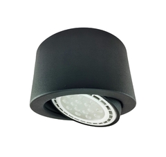 Spot Monovolumen Negro Aplicar Movil Lámpara Ar111 Led Completo