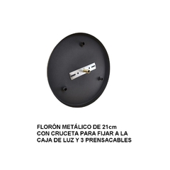 Colgante 3 Luces con Capuchón Metálico E27 NEGRO en internet