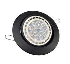 Embutido AR111 Led Metálico Negro con Zócalo - comprar online