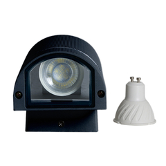 Aplique Unidireccional de Aluminio Exterior + Dicroica Led 7w - Urquinet