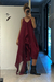 Vestido Paralelas Bordeaux - comprar online