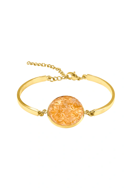 Pulseira Citrino Banho Ouro 18k Aurora Rara