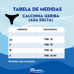 Calcinha de biquini Geribá - Asa Delta Ranc 154 - Ranc