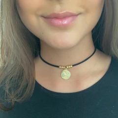 Colar Apolo Preto Dourado - loja online