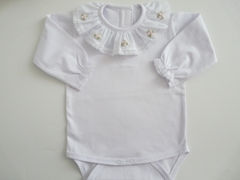 Body Colombina bordao Rococó Rosa - Le Joli Petit