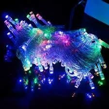 Luces navideñas Led 50Luces De Cable Transparente Multicolor En Caja