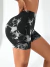 Short Tie Dye Black com Cós em V - You Fit Moda Fitness