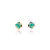 Brinco Semijoia Virginia Trevo Verde Dourado - comprar online