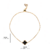 Pulseira Semijoia Trevo Preto Dourado - Pri Acessórios