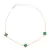 Choker Semijoia Virginia Trevo Verde Dourado na internet