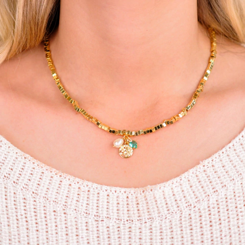 Colar Semijoia Gargantilha Canutilho Dourado