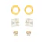 Brinco Semijoia Trio Mix Dourado E Ródio - comprar online