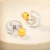 Brinco Bijuteria Luiza Duo Ródio e Dourado - comprar online