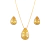 Conjunto Semijoia Gota Orgânica Dourado na internet