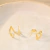 Brinco Semijoia Ear Cuff Três Vias Serenity Dourado - loja online