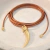 Colar Bijuteria Cordão Corino Dente Dourado Pri Acessórios - comprar online