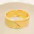 Bracelete Bijuteria Renata Curva Liso Dourado