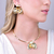 Conjunto Semijoia Choker Iris Orquidea Dourado