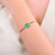 Pulseira Semijoia Canutilho Quadrado Verde Serenity Dourado - comprar online