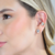 Piercing Semijoia Aura Duplo Cristal Dourado Pri Acessórios - Pri Acessórios