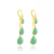 Brinco Semijoia Argola Gota Azul Dourado - comprar online