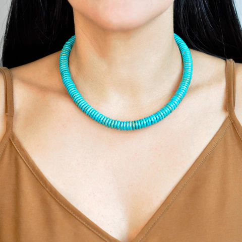 Colar Bijuteria Disco Dourado Pri Acessórios