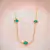 Choker Semijoia Virginia Trevo Verde Dourado - comprar online