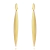 Brinco Longo Fino Dourado Semijoia Banhado a Ouro 18k
