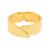 Bracelete Bijuteria Renata Curva Liso Dourado - comprar online